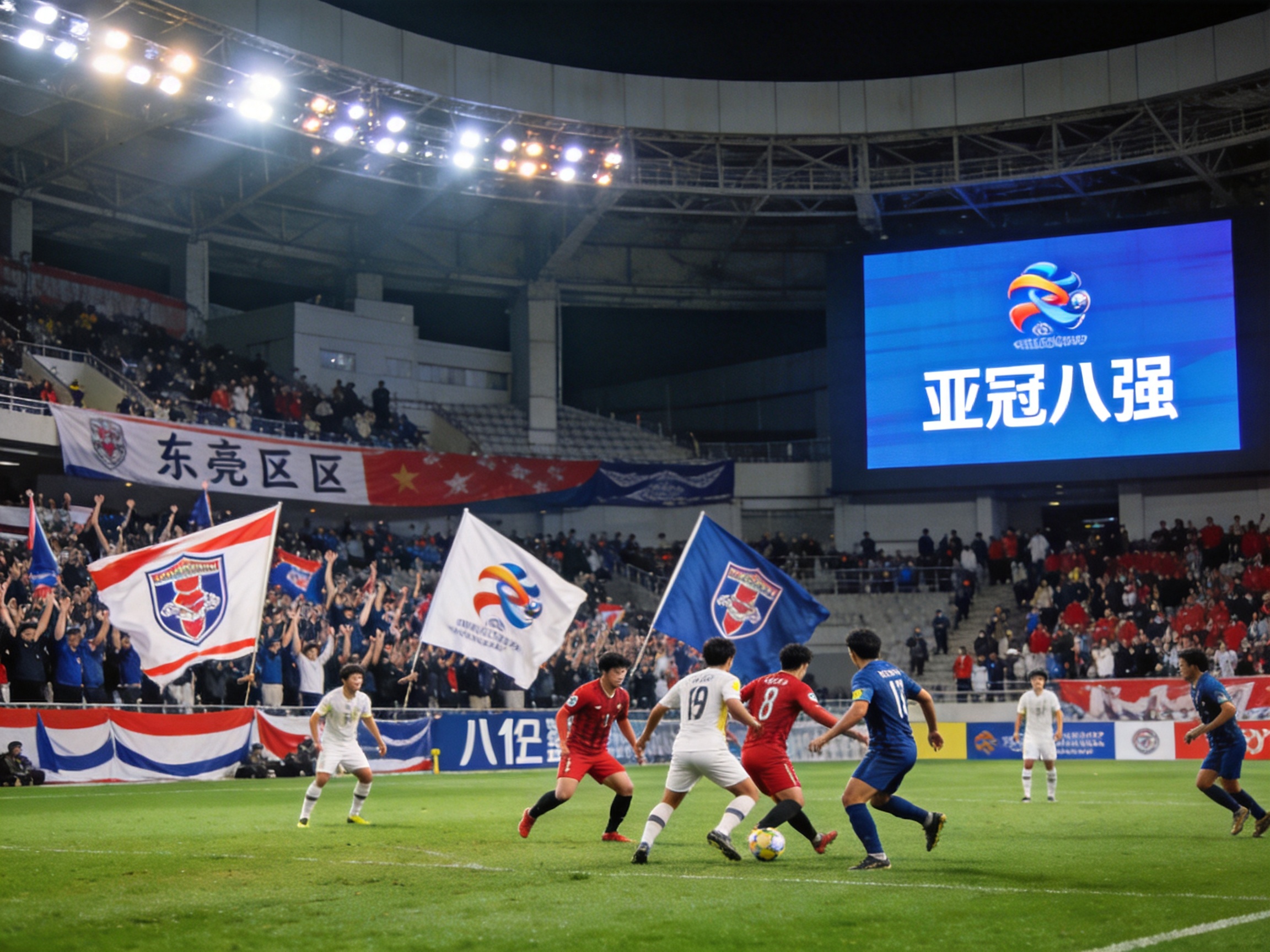 亚冠联赛八强对决比赛现场画面